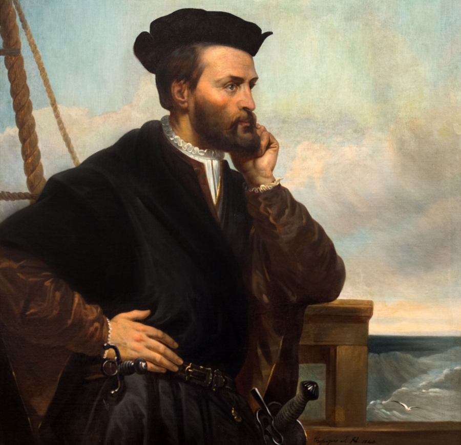 Portrait of Jacques Cartier by Th�ophile Hamel.